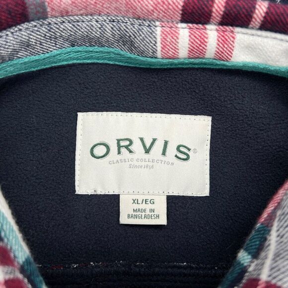Orvis Women's Fleeced Lined Flannel Pinnacle Shacket Shirt Jacket - Picture 9 of 11